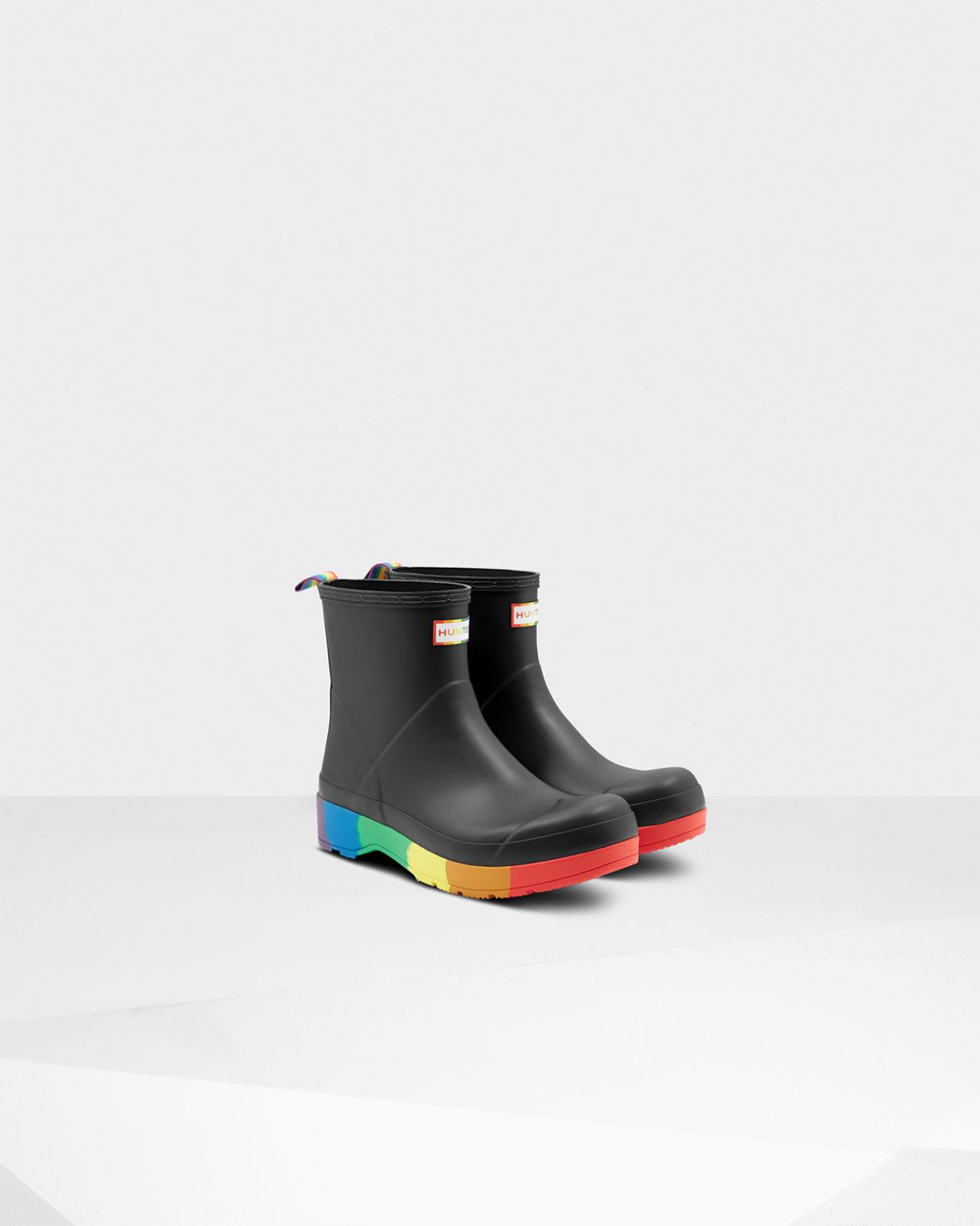 Hunter Play Støvler Svart - Herre Original Pride Heeled Rain - Norge TQEGRZ-742